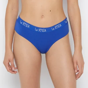 Art Deco Logo Cotton Hipster in Dazzling Blue