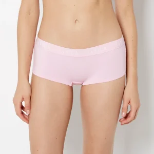 Boyshort Cotton Panty with Art Deco Logo Band in Sweet Dream