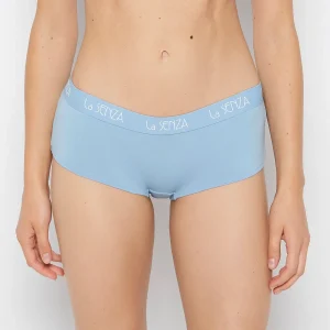 Boyshort Panty with  Art Deco Logo in Glacier Lake