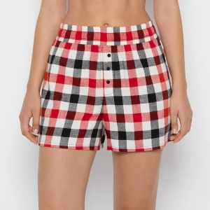 Flannel Boxer Short in Winter Gingham