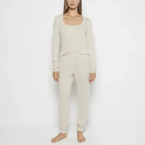 PJ Set with LS Logo Patch in Cozy Light Oatmeal