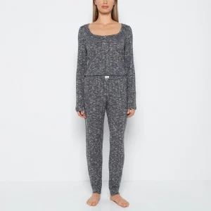 PJ Set with LS Logo Patch in Tuxedo Black