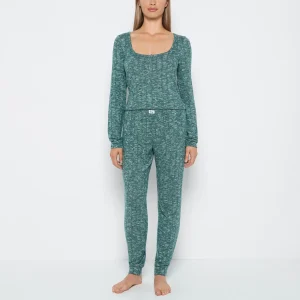 PJ Set with LS Logo Patch in Emerald Green