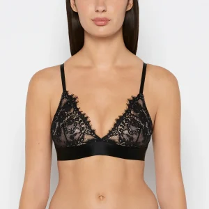 Lace Triangle Top in Tuxedo Black