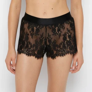 Lace Short in Tuxedo Black