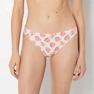 Bikini Cotton Panty and Picot Trim in Perfect Peach