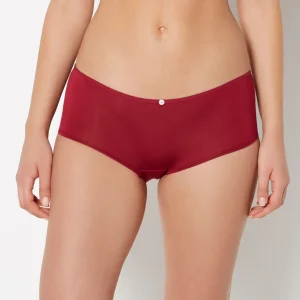 Ultrasoft Modal Boyshort  Panty with Rosette Detail in Plum Rose