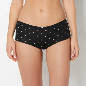 Ultrasoft Modal Boyshort Panty with Rosette Detail in Tiny Heart
