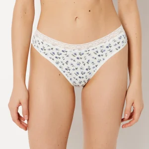 Ultrasoft Modal Bikini Panty With Lace Trim In Breezy Floral