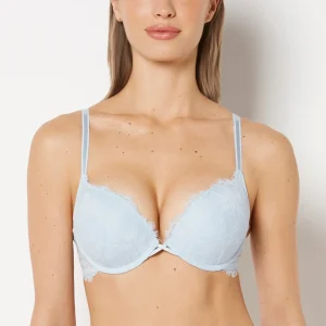 Up 2 Cup Push Up Bra With Afterglow Lace in Blue