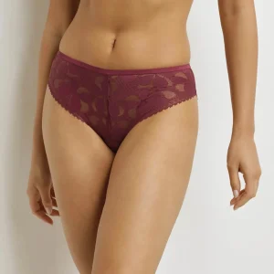 Lace Art Flowers Brief in Beaujolais