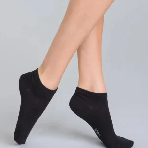 Cotton Low-Cut Socks in Tuxedo Black