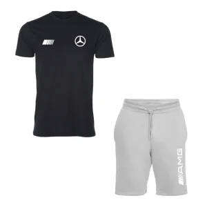 AMG Mercedes Contrast T-Shirt and Shorts Set