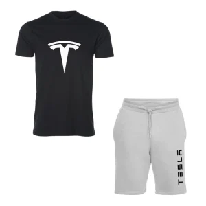 Tesla Contrast T-Shirt and Shorts Set