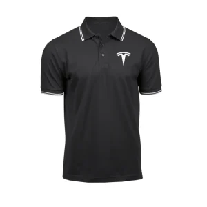 Tesla Polo Shirt with Collar in Two colors
