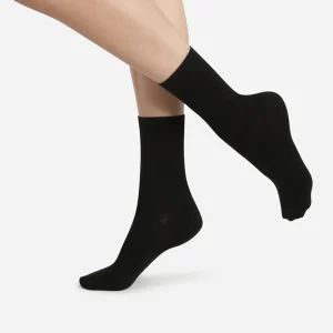Dim Pack of 2 pairs Mid Coton socks in Tuxedo Black