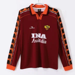 Maillot AS Roma Domicile manches longues Retro 1998/1999