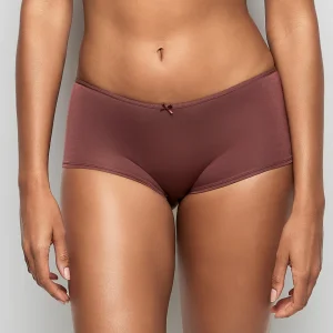 Boyshort Panty with Bow in Dusty Cedar