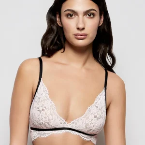 Unlined Lace Bralette in Pink-A-Boo