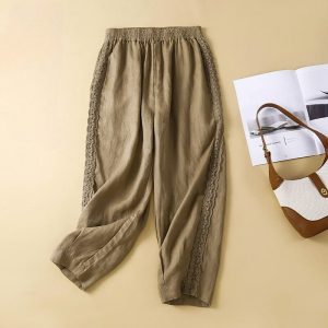 Laura | Pantalon Coton-Lin & Coupe Chic Confort