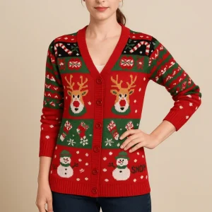 Leya | Gilet Élégant et Coloré à Col en V