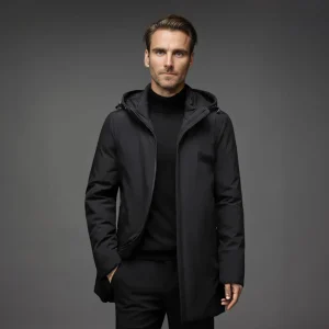 Eldric | Veste d’Hiver Homme Élégante, Chaude & à Capuche