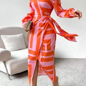 Weronika | Robe portefeuille à motifs