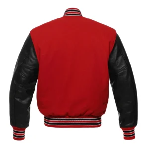 Tesla Varsity Jacket with Sleeves in Pure Leather