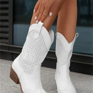Odette | Bottes de Cowboy Chic et Respirantes Femme avec Zip
