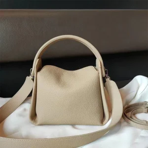 Solène | Sac à Main en Cuir Beige Élégant et Minimaliste