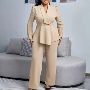 Kylie | Ensemble de Costume Féminin – Blazer Long Taillé & Élégance Formelle