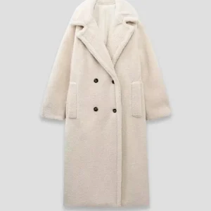 Julia | Manteau d’Hiver en Peluche Teddy Doux et Élégant