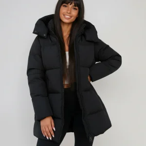 Noémie | Doudoune Noire Matelassée & Confort Hiver