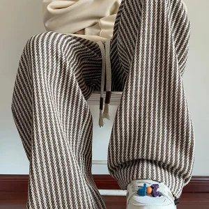 Dorian | Pantalon Maille Chevrons & Confort Chic