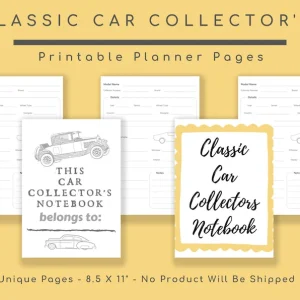 Vintage Automotive Collector's Notebook