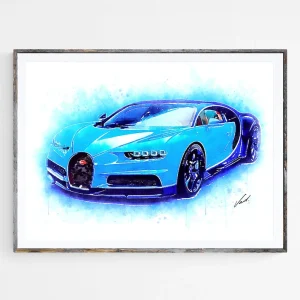 Watercolor Supercar Art Print - Unique Gift for Car Enthusiasts