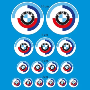 50th Anniversary Motorsports Vinyl Sticker Set for Vehicles & Helmets