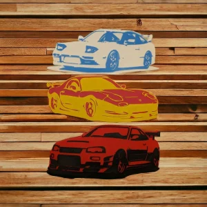 3D Printed JDM Sports Car Wall/Desk Art for Car Enthusiasts