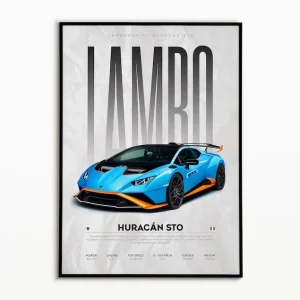 Lamborghini Huracán STO Digital Download | Hyper Car Poster