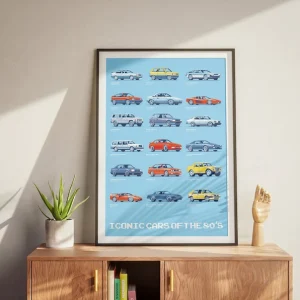 80's Classic Car Posters: Printable Wall Art