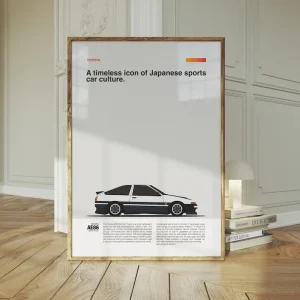 AE86 Trueno Wall Art: JDM Drift Car Decor