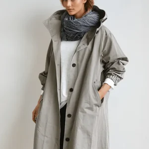 Adèle | Trench-coat moderne à col montant élégant