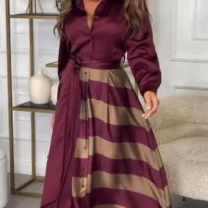 Yvonne | Robe maxi à rayures
