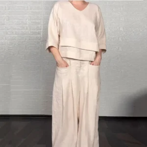 Pola | Ensemble élégant 2 pièces en style lin